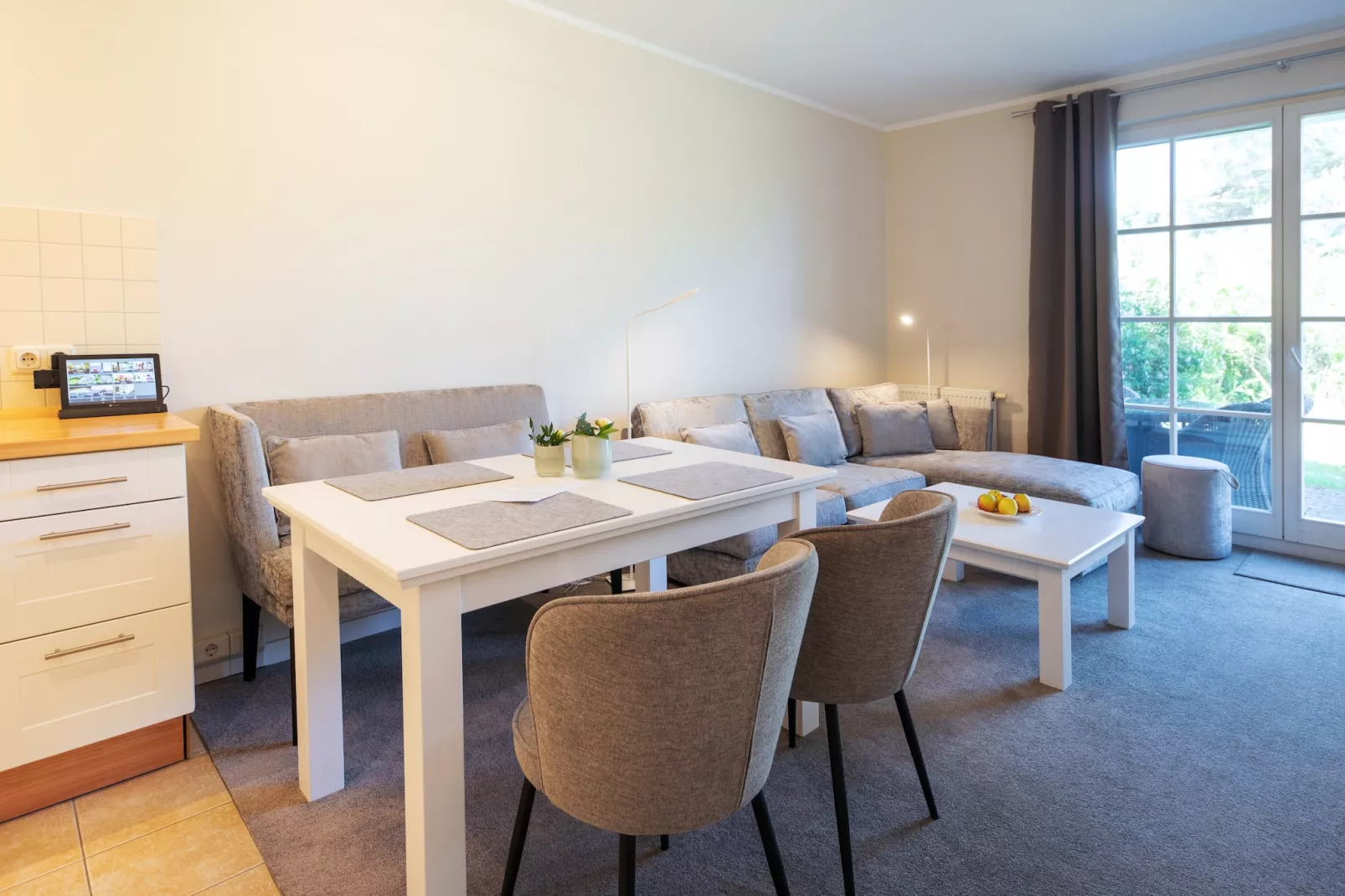 Garten Ferienwohnung - Strandhotel Dünenmeer-Eetkamer
