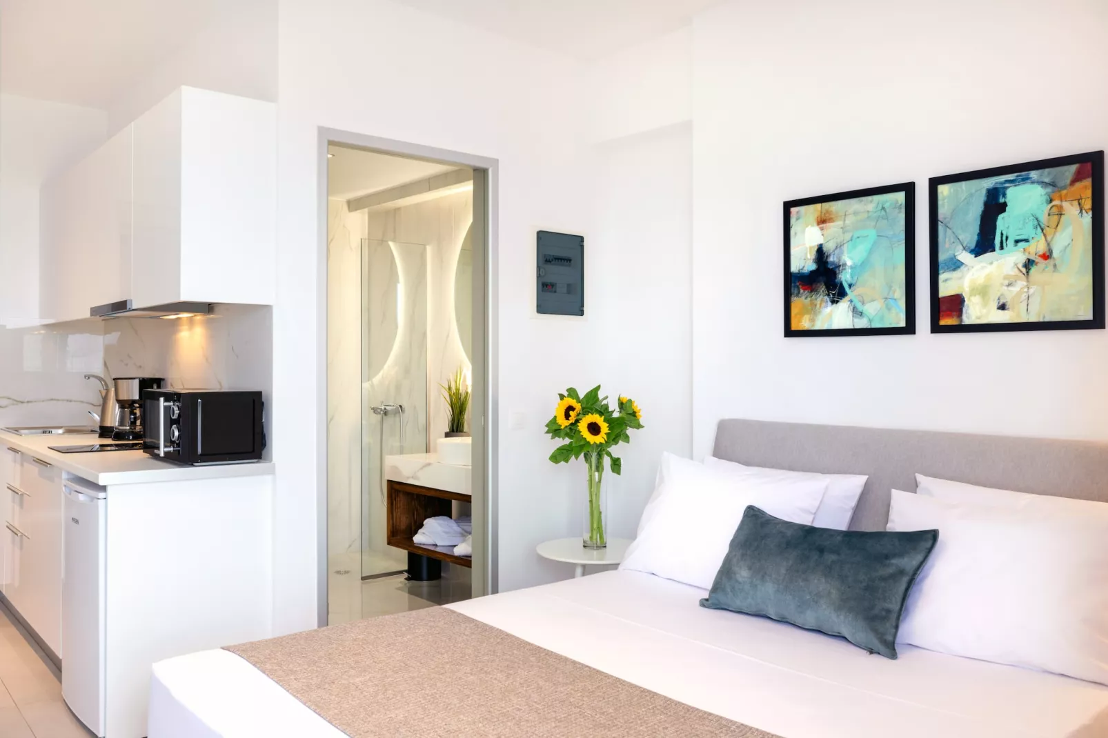 Creta Sun, 111 Studio City View-Slaapkamer