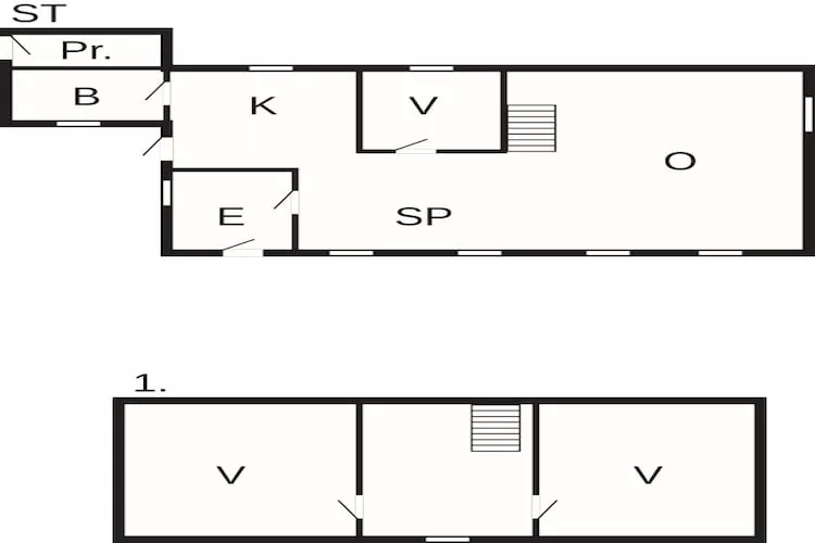 Gezellig kusthuisje bij Jegindo-By Traum-Plattegrond