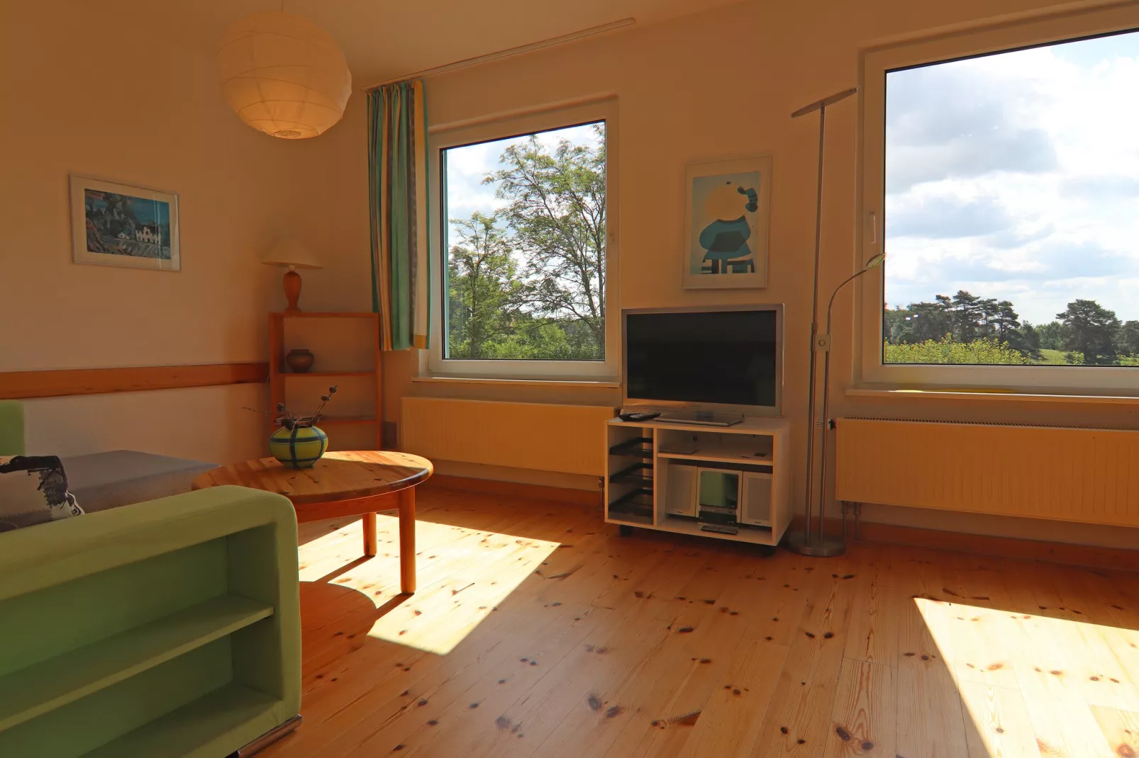 Ferienhäuser Inselblick / Ferienhaus 1 60 qm-Woonkamer