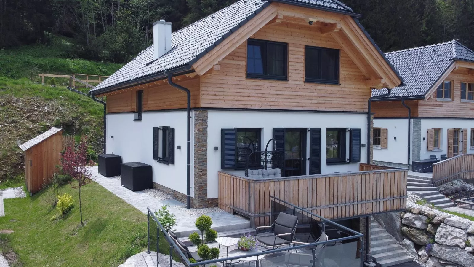 Chalet Hirschblick-Buitenkant zomer