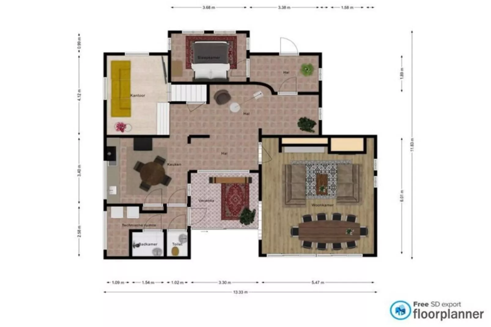 Dorpswoning Het Tolhuis-Plattegrond