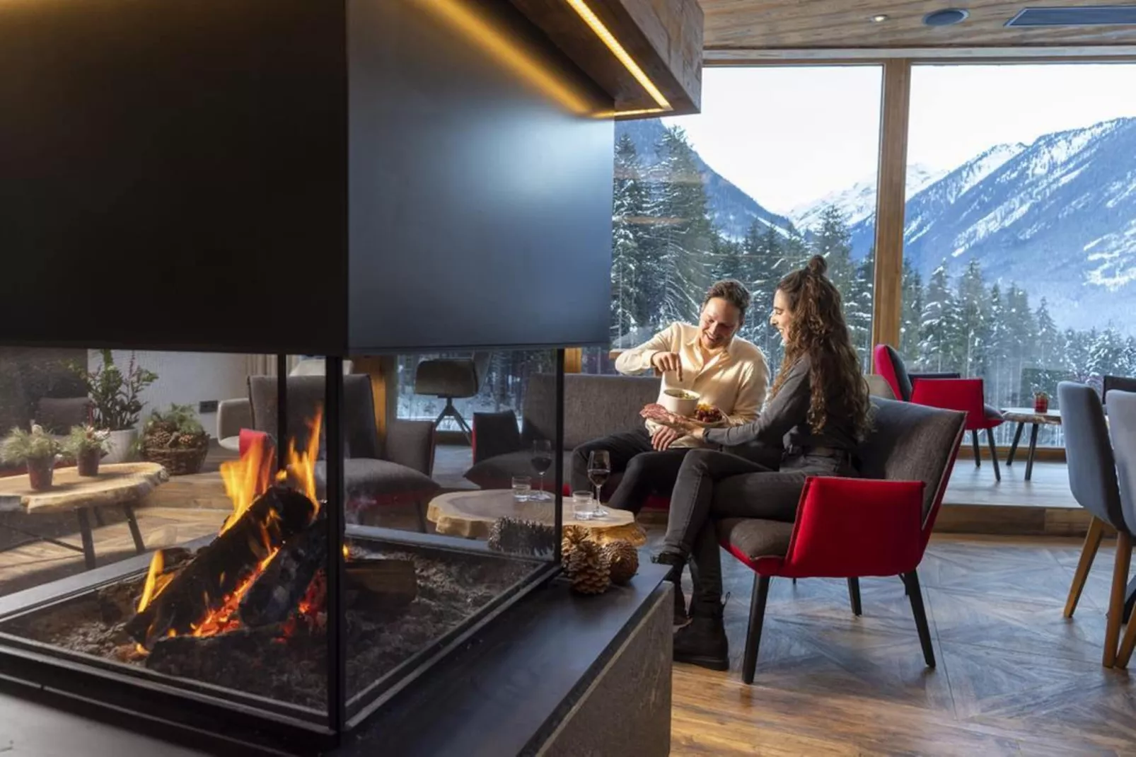 Nationalpark Chalet Stein am Ferner - Woonkamer