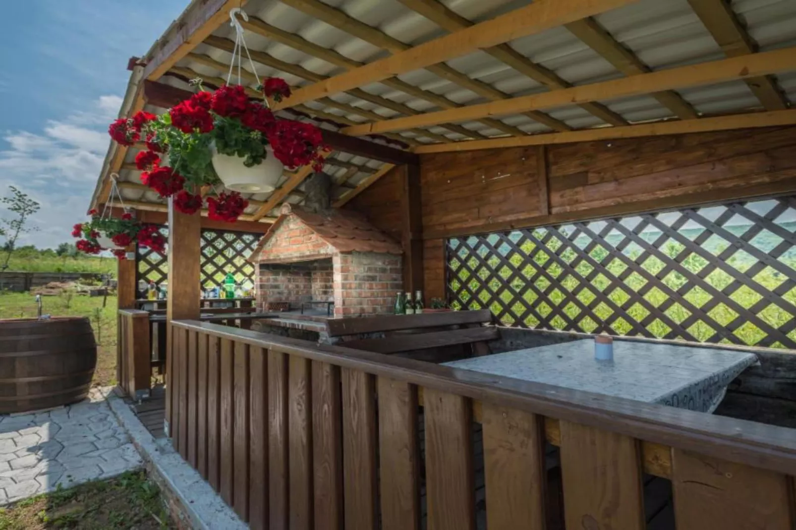 Villa Rubcic - Studio Apartment with Terrace and Poold View (4)-Binnen