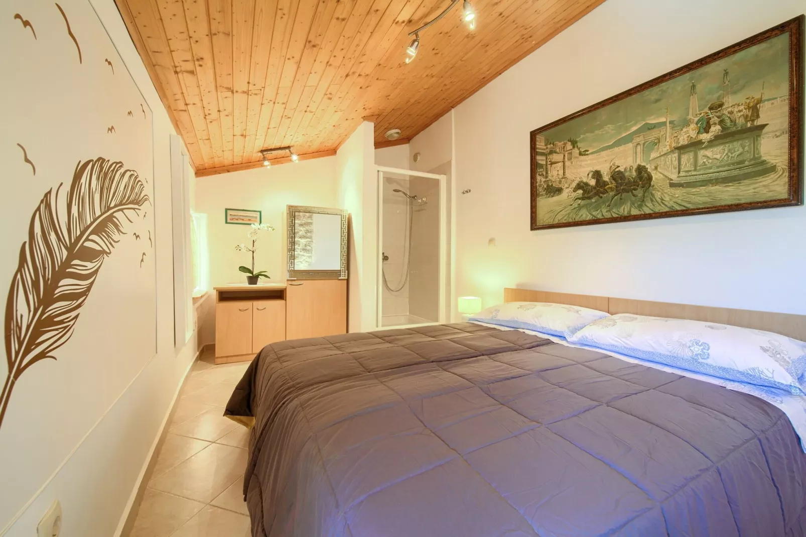 Chic and Charming Krk Downtown Apartments - Standard Studio Apartment (owner Bishop)-Slaapkamer