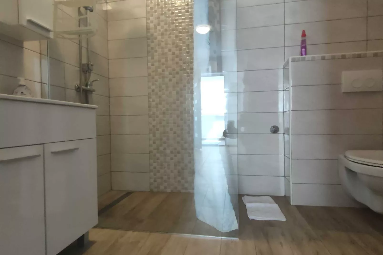 Apartments Krk with Sea View and Terrace - Standard Two Bedroom Apartment with Sea View ant Terrace (owner first floor)-Badkamer