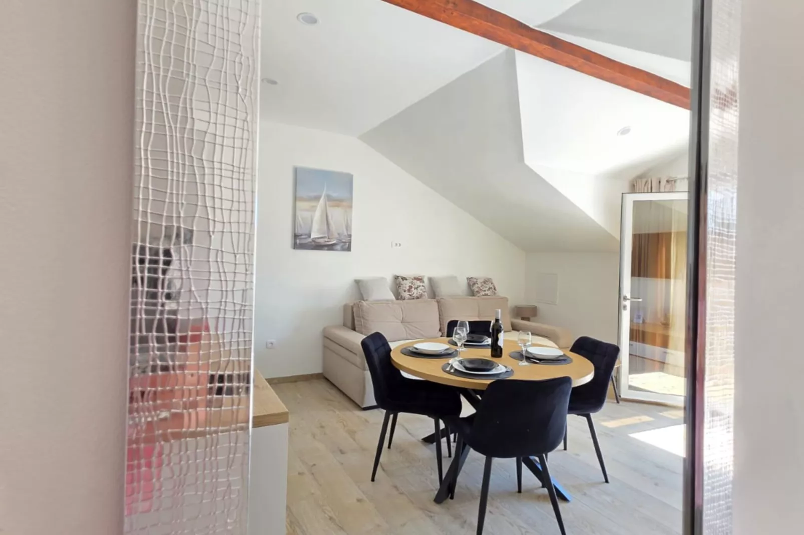 Penthouse Apartment Dijana - One Bedroom Apartment with Terrace-Woonkamer