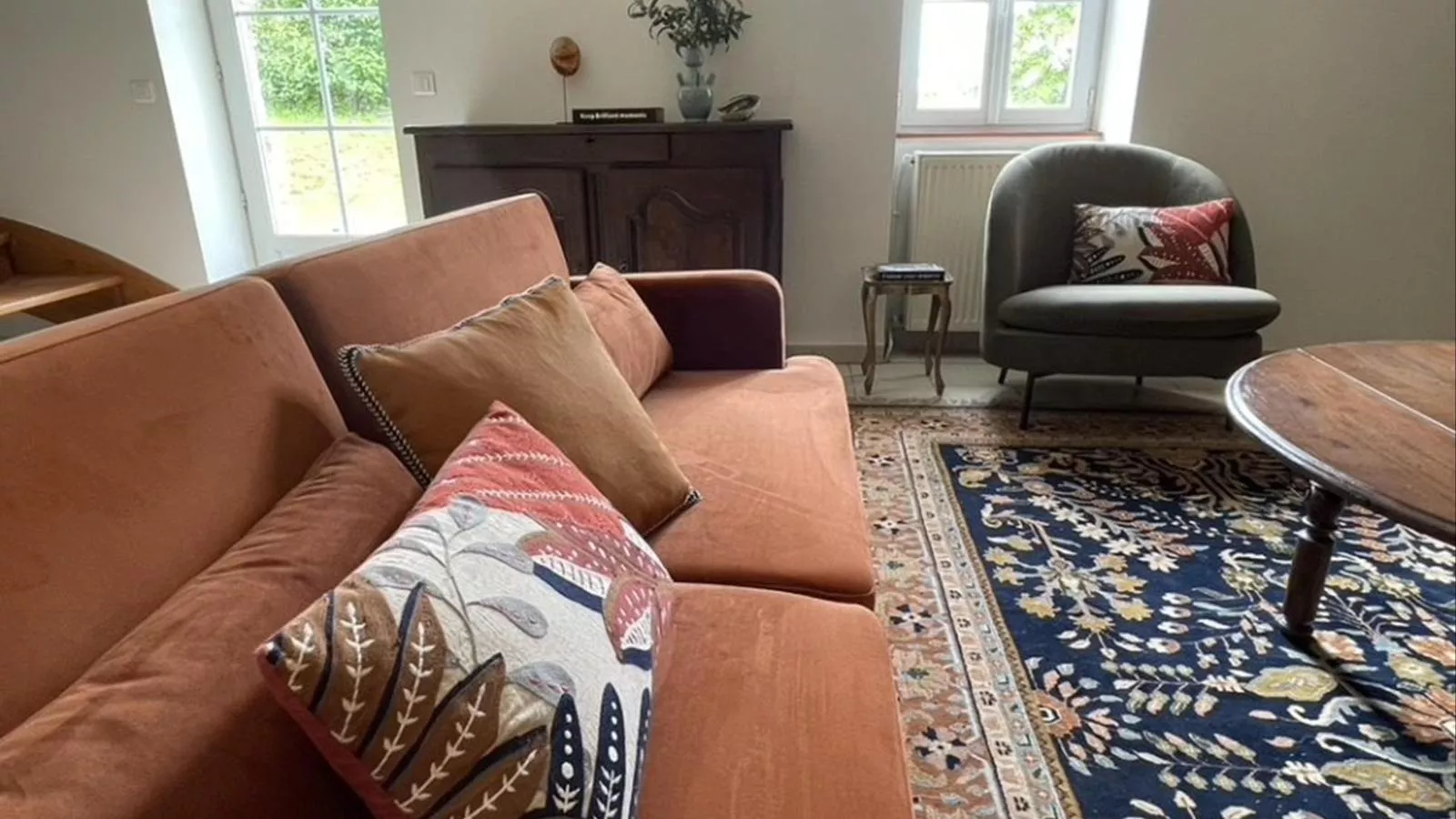 Ferme Saint Martin le Redon-Woonkamer