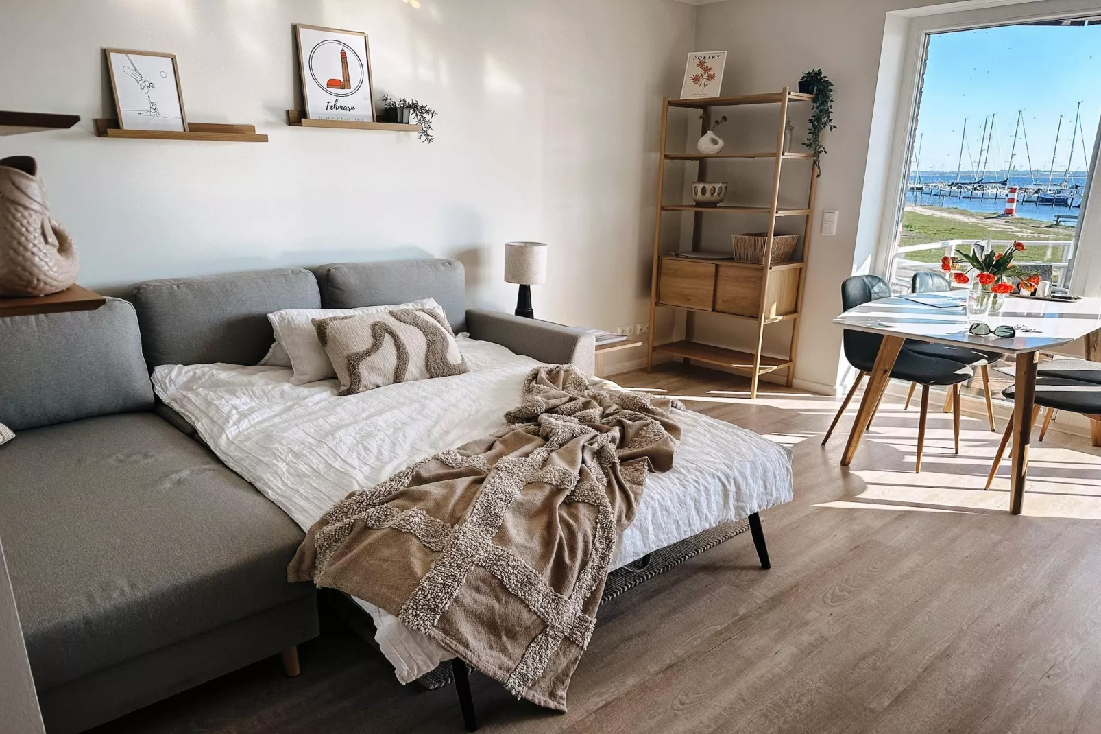 FeWo Hygge Havn-Woonkamer