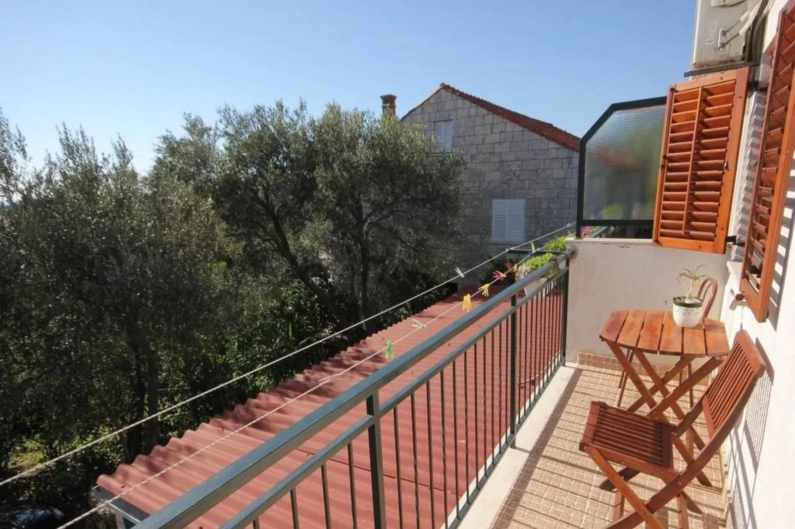 Villa Ro - Ela - One Bedroom Apartment with Balcony and Sea View - A1-Terrasbalkon