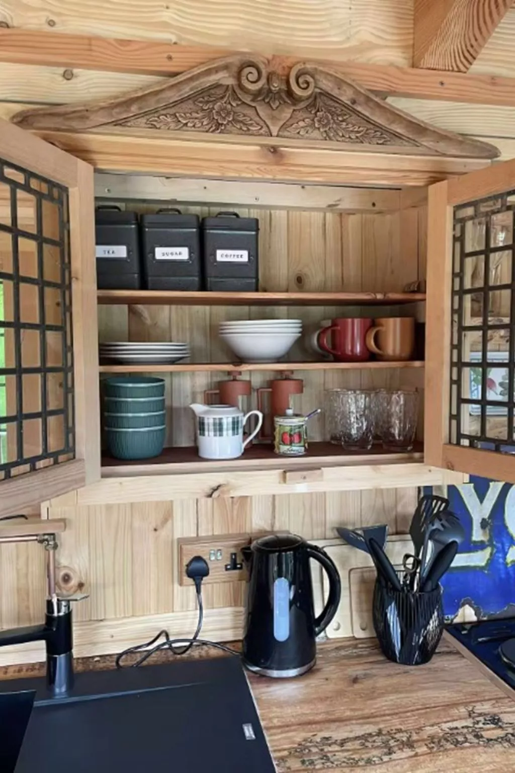 Shepherds Hut-Binnen