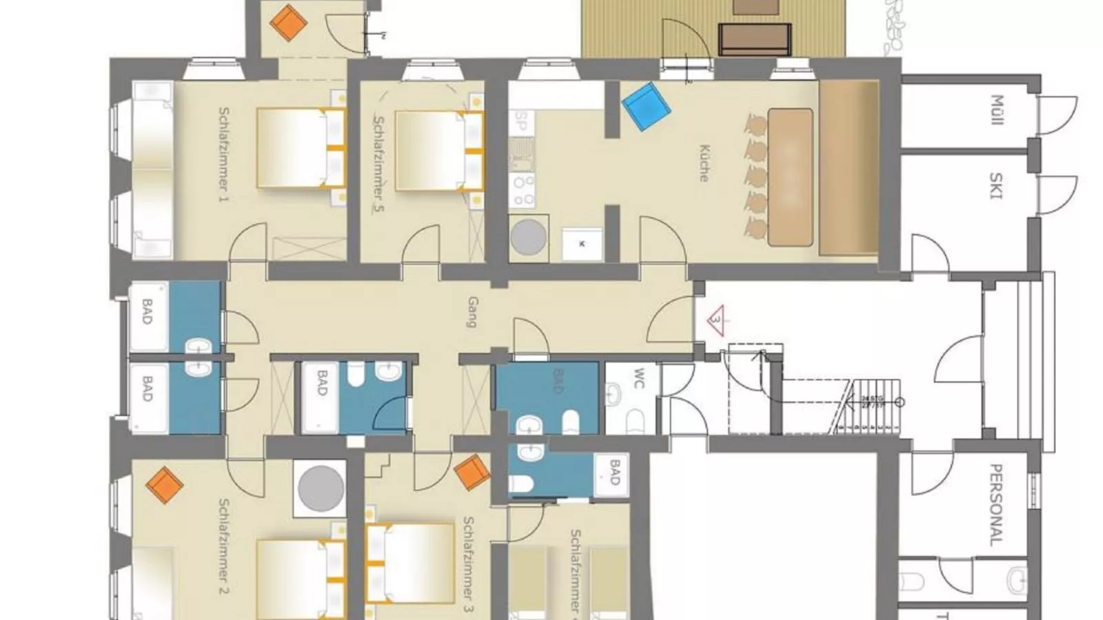 Biber Art Apartment 2-Plattegrond