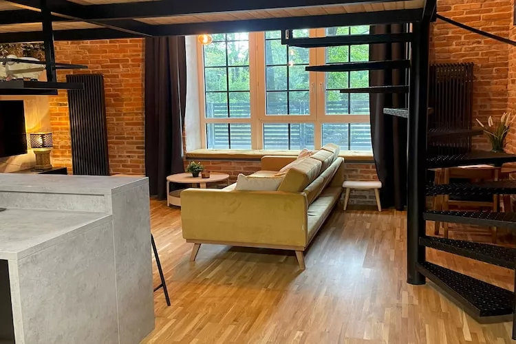 Komfortowy apartament Loft w Łodzi-Woonkamer