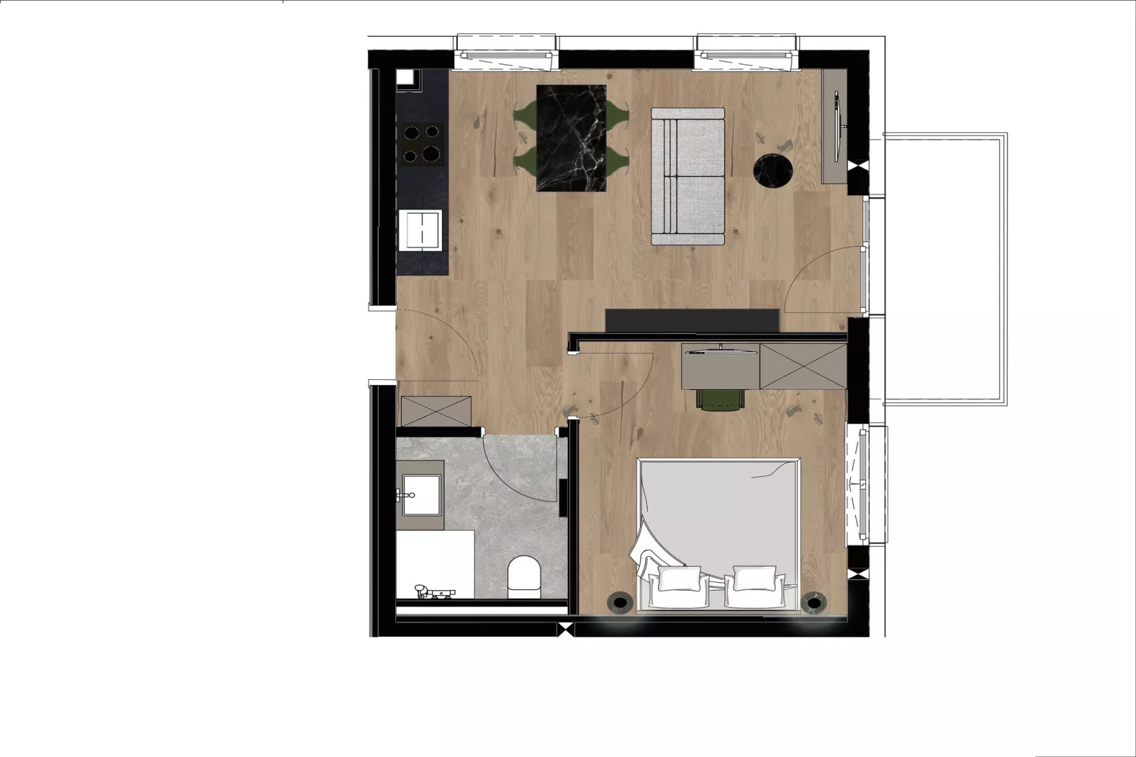 Appartements Gipfelglück 7-Niet-getagd
