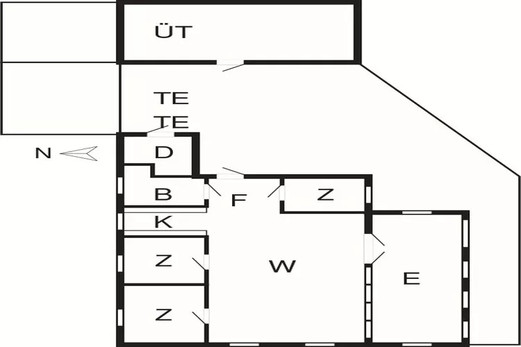 4 persoons vakantie huis in Hals-Plattegrond