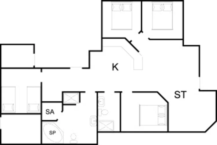 8 persoons vakantie huis in Nørre Nebel-Plattegrond
