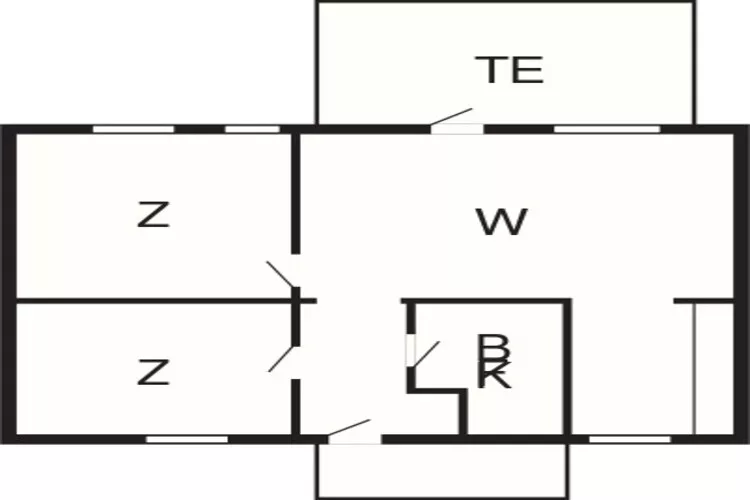 3 room,m/seaview,ground/1.floor-Plattegrond