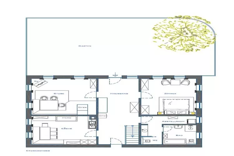 Bauernhaus Untermoos-Plattegrond