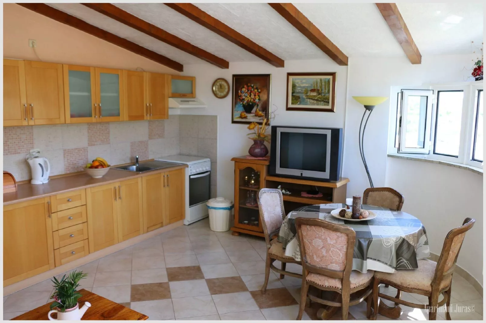 Apartments Juras - Two Bedroom Apartment with Sea View (David)-Keuken
