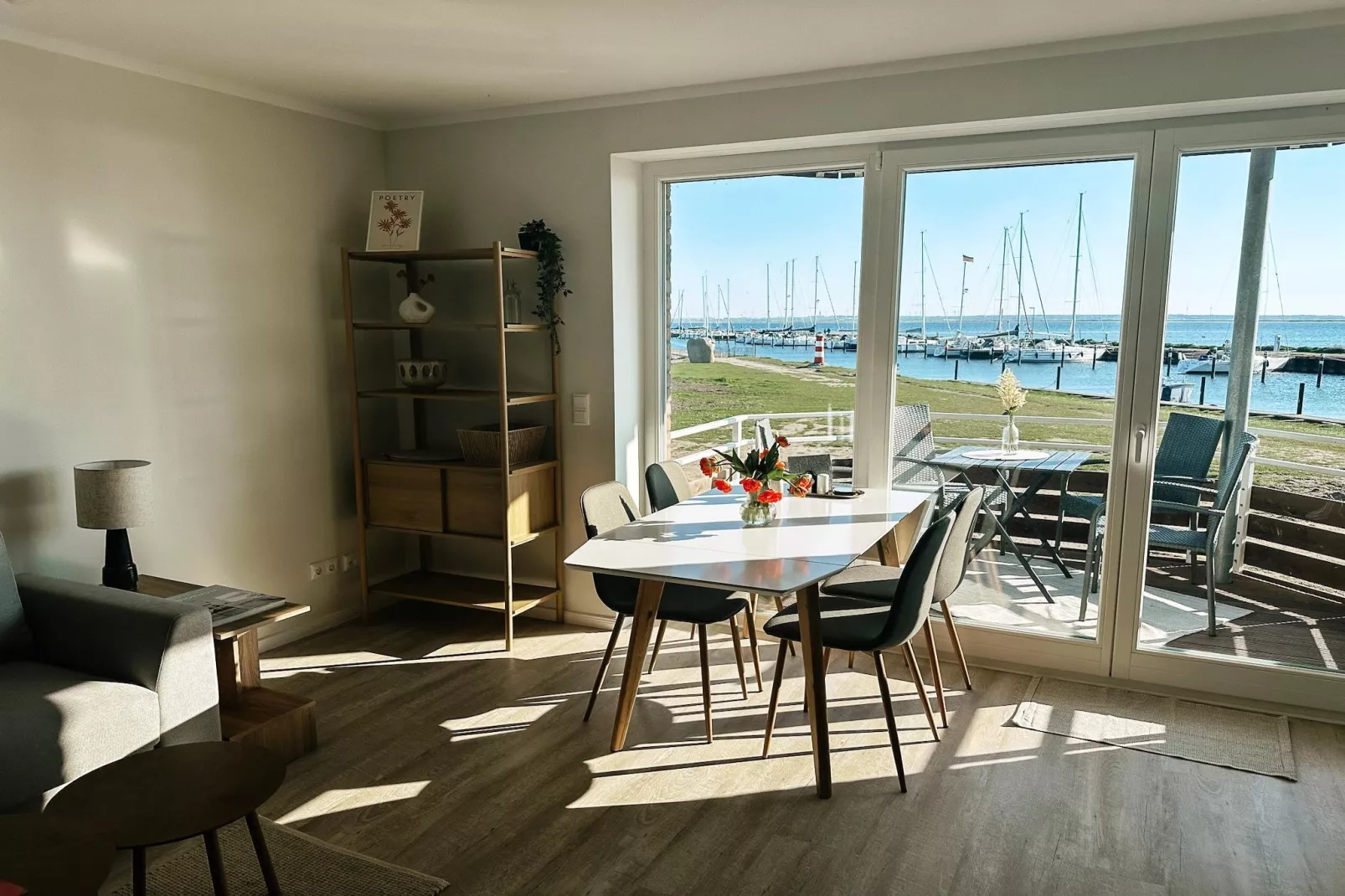 FeWo Hygge Havn-Woonkamer