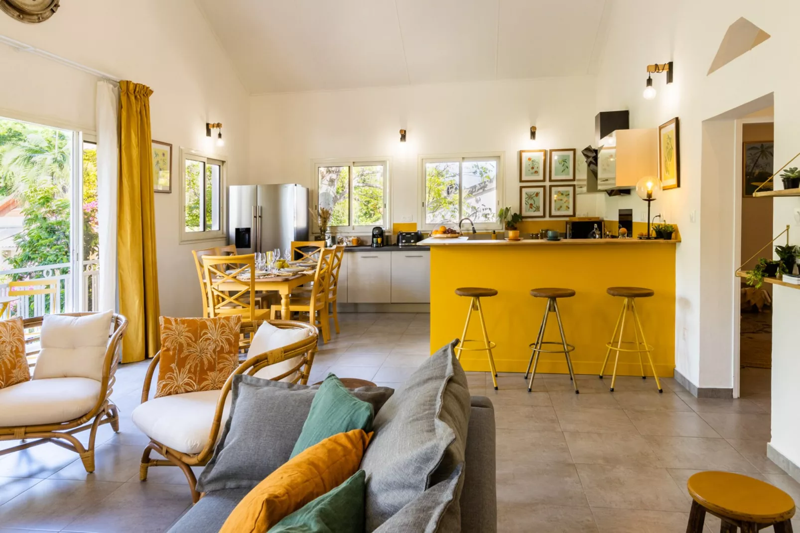 Kaz Zévi - Haut de Villa 4* à la Saline les Bains-Woonkamer