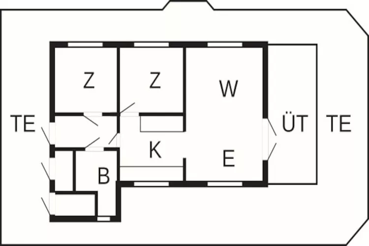 Gezellige Kusthut Rustplaats-By Traum-Plattegrond