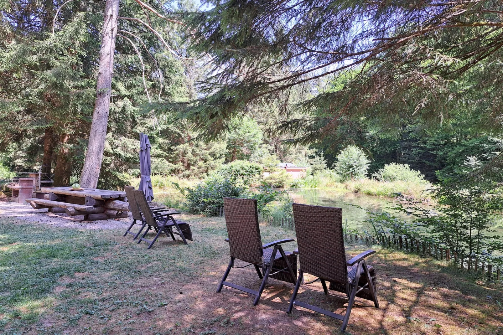 Holiday flats Forellenhof Dabo // Typ B 4 Erw  55 qm-Tuinen zomer