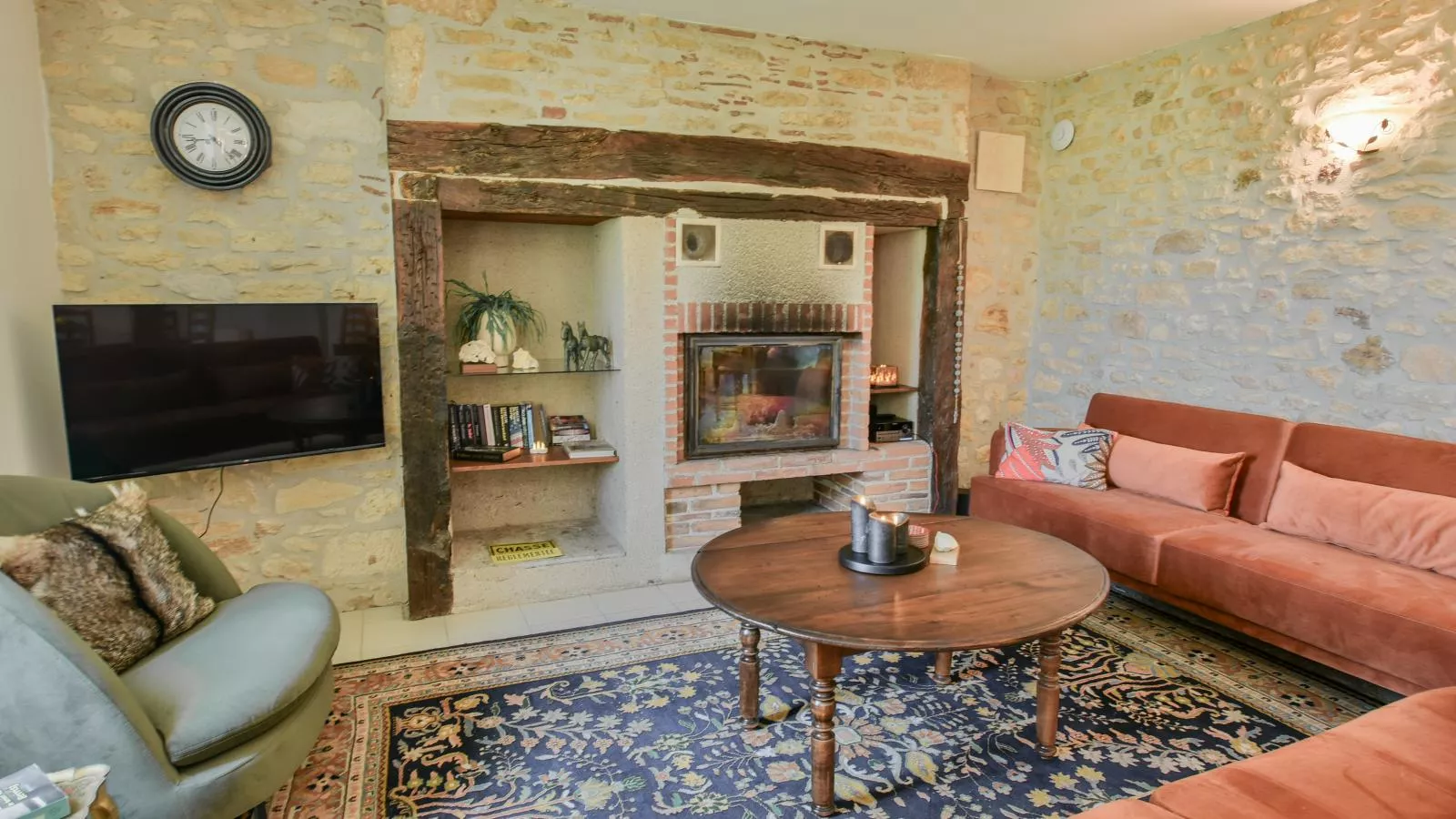 Grande gite Saint Martin le Redon-Woonkamer