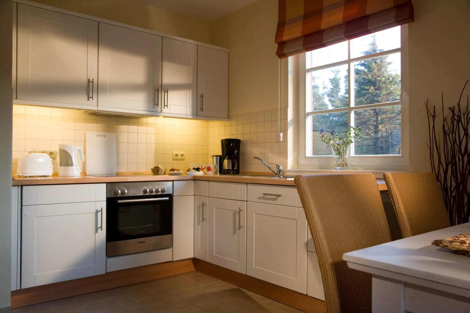 Garten Ferienwohnung - Strandhotel Dünenmeer-Keuken