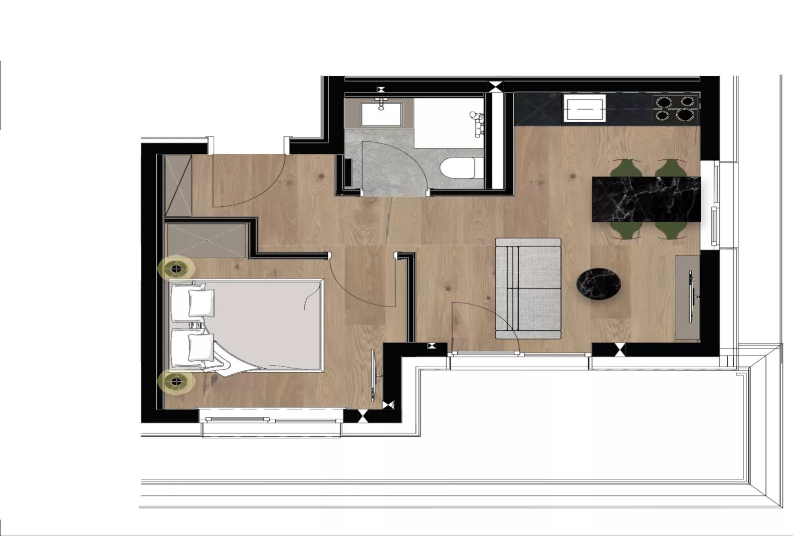 Appartements Gipfelglück 7-Niet-getagd