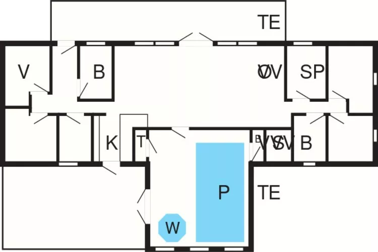 16 persoons vakantie huis in Ulfborg-Plattegrond