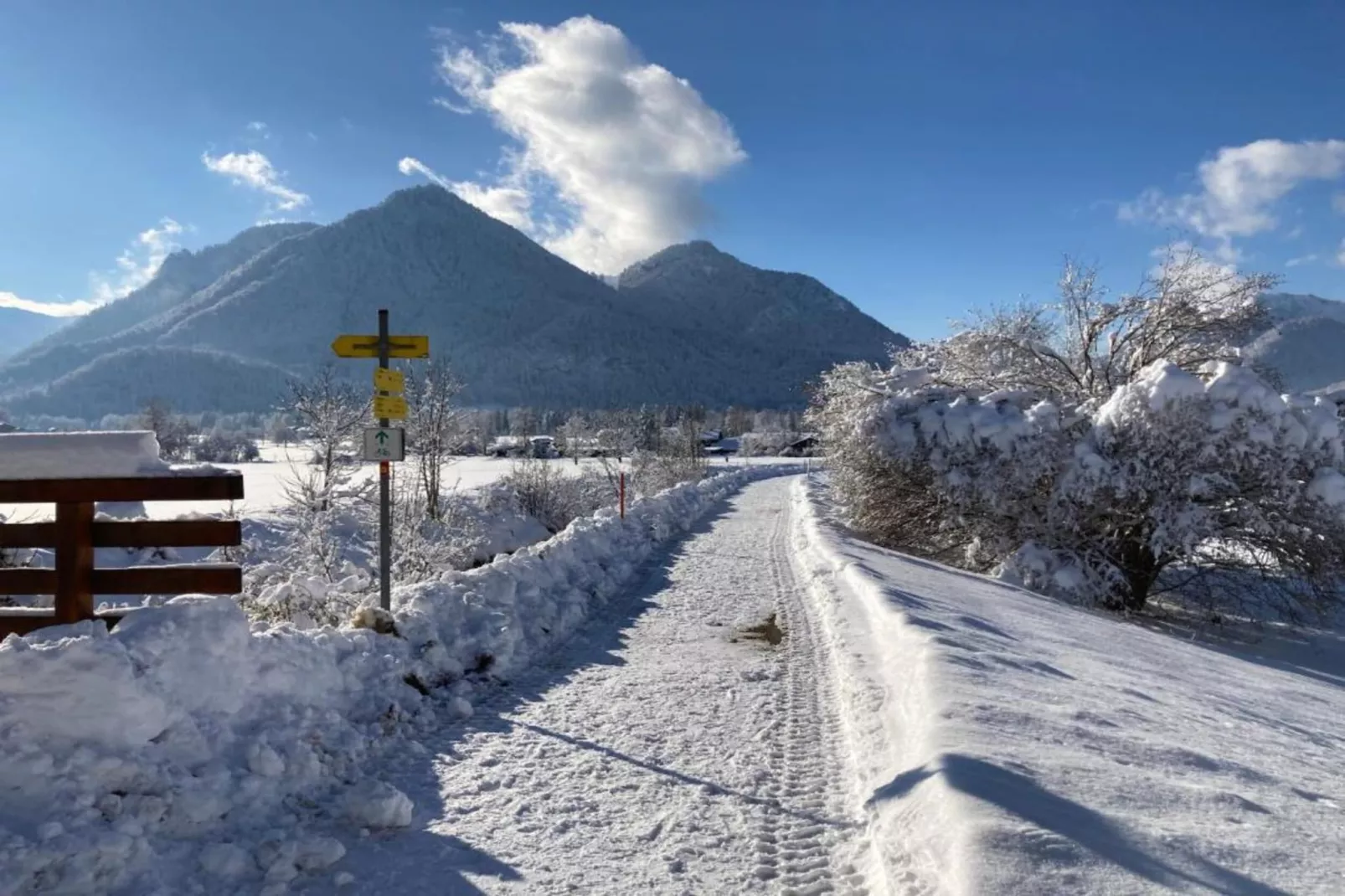 Im Chiemgau-Gebied winter 20km