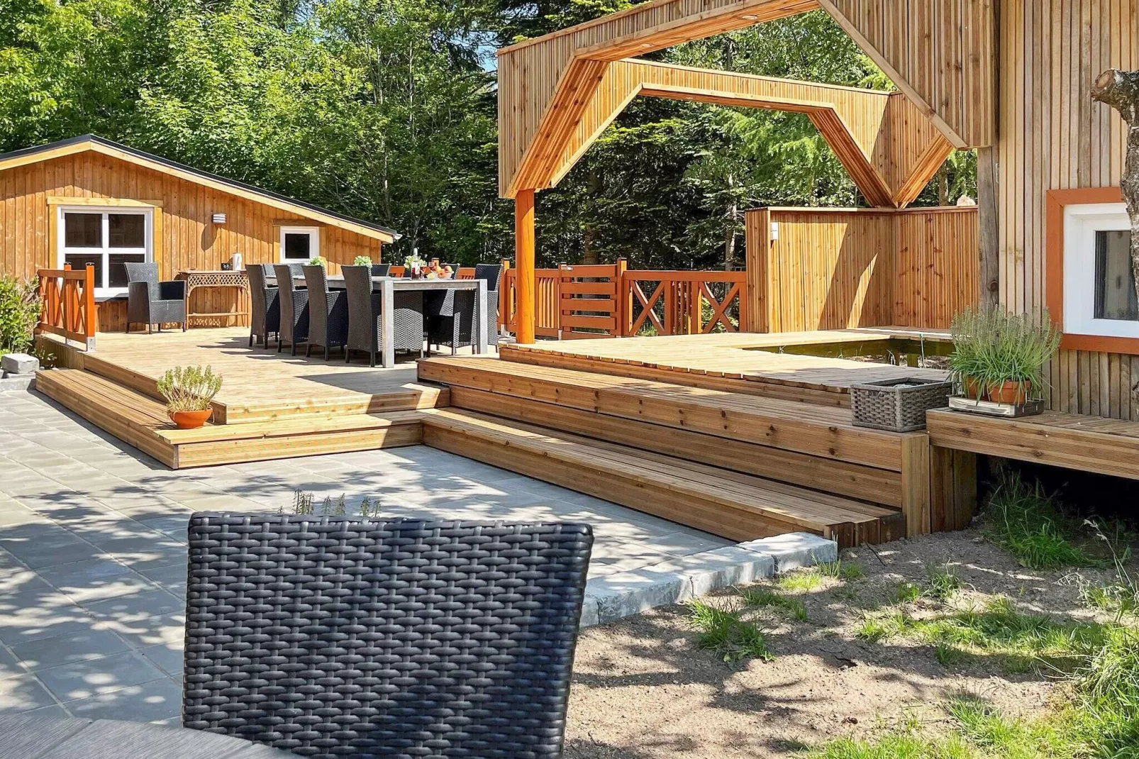 Unieke cottage in Skals met een parkachtige tuin-Buitenlucht