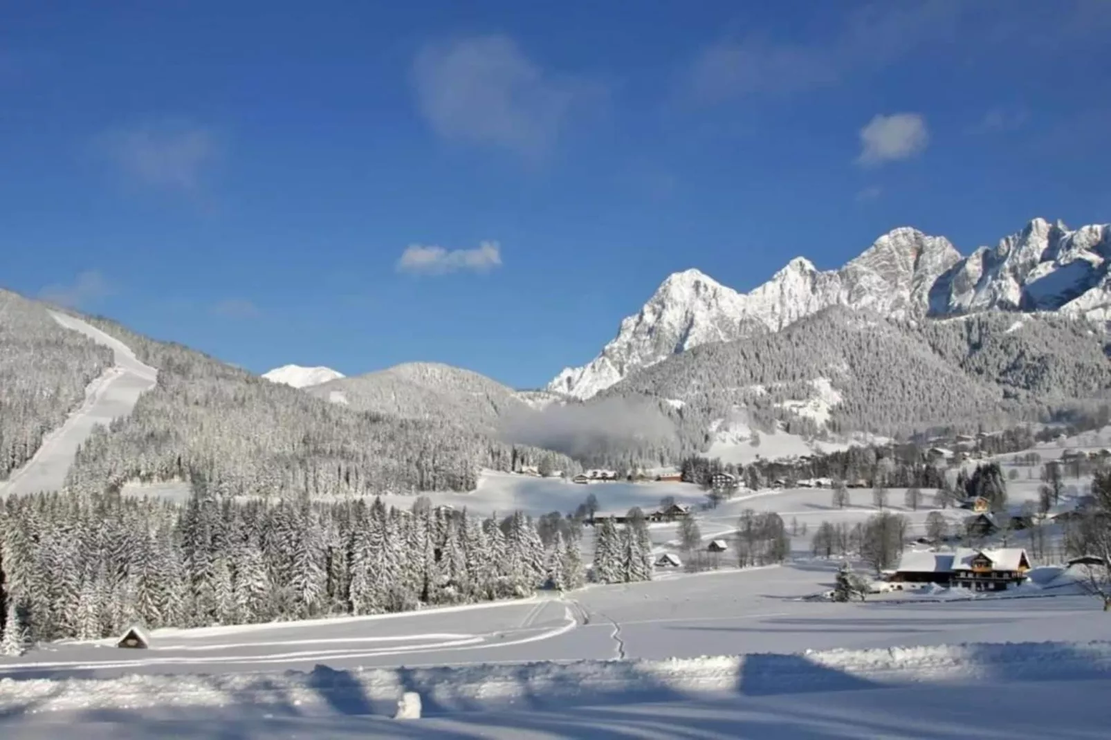 JUCHE FEWO - BLAUER SEE - Haus grün-Gebied winter 20km