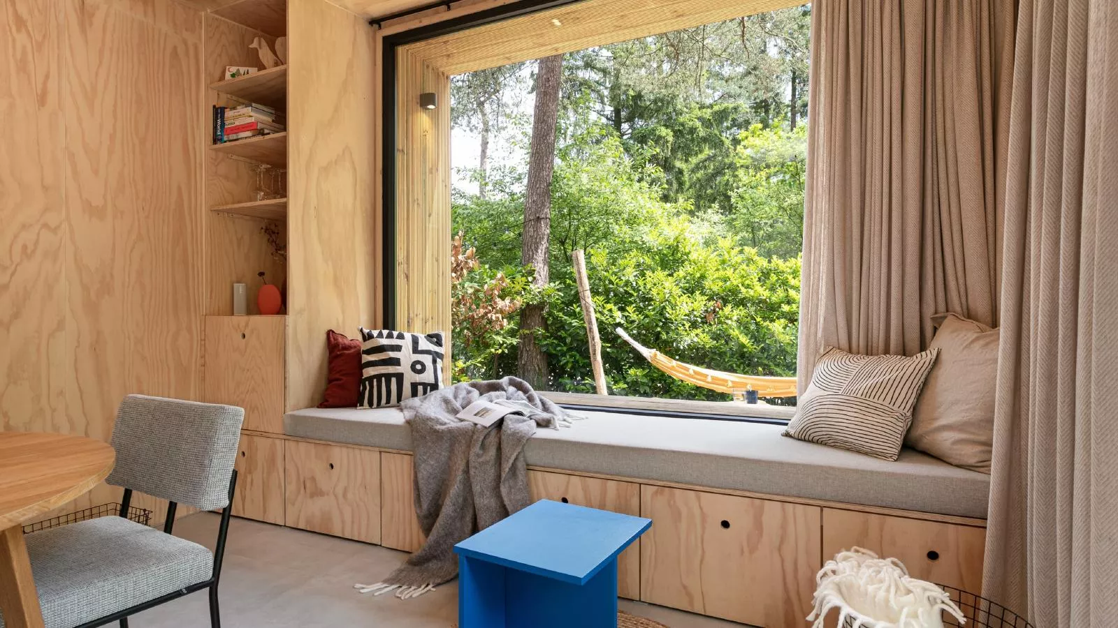 TED Tiny House-Woonkamer