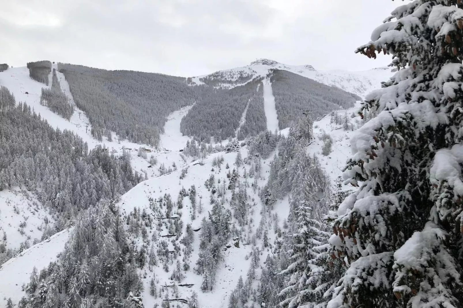 Le Mont d'Auron 3-Gebied winter 20km