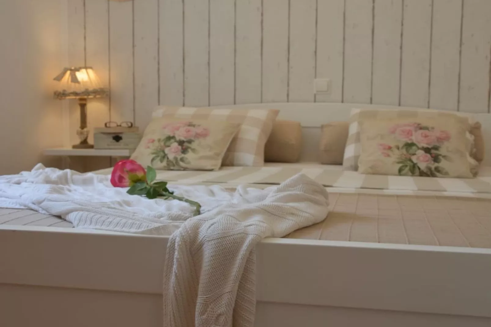 Blissful Bay Apartments Vrboska - One Bedroom Apartment with Terrace (owner Lovor)-Slaapkamer