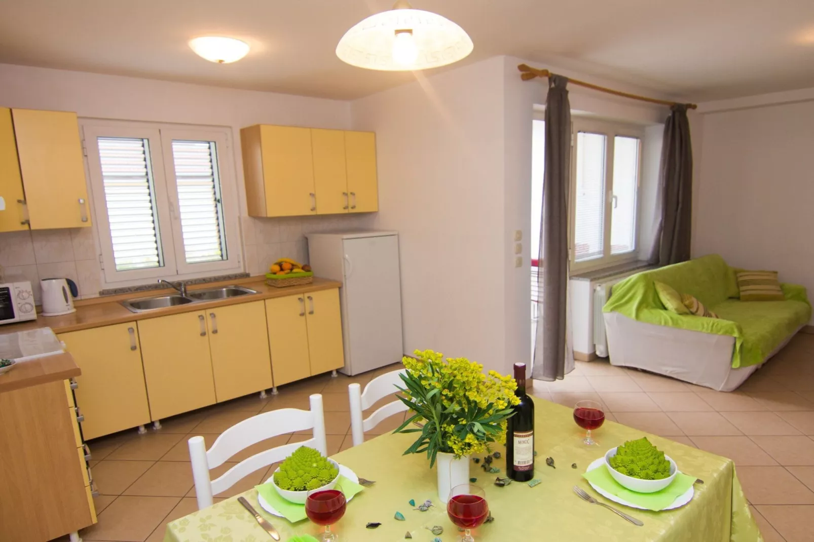 Refined and Timeless Krk Apartment with Terrace - Two Bedroom Apartment with Terrace-Keuken