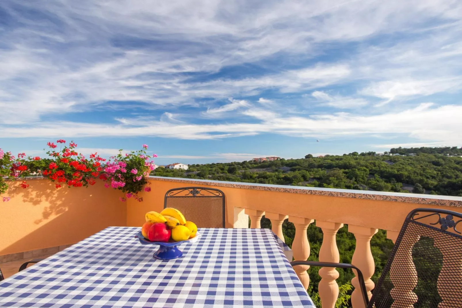 Scenic Elegant Apartments Krk with Balcony and Pool - Standard Two Bedroom Apartment with Balcony and Pool (owner 3)-Terrasbalkon