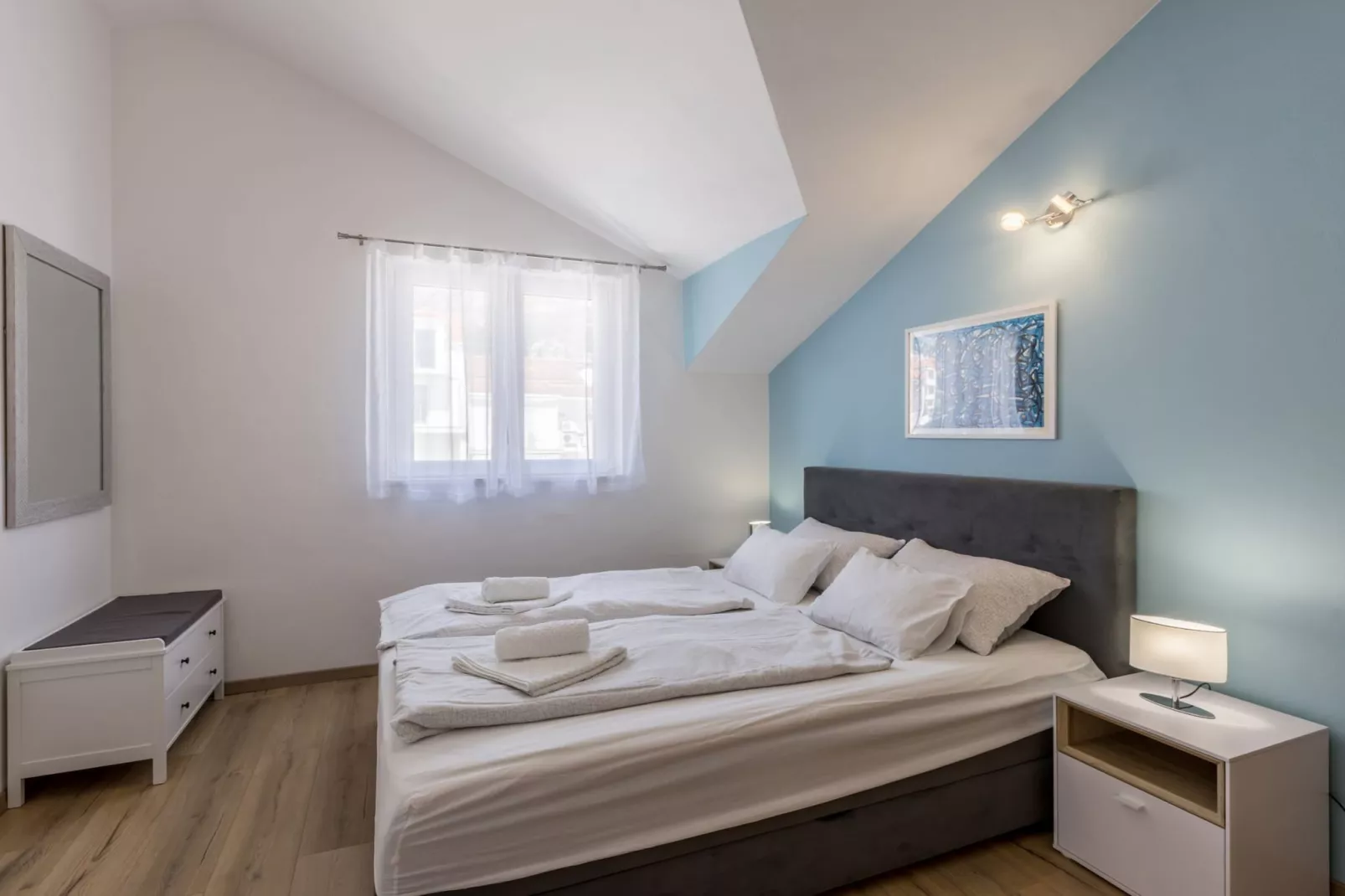 Adriatic Island Sea View Apartments - One Bedroom Apartment with Terrace (A1)-Slaapkamer