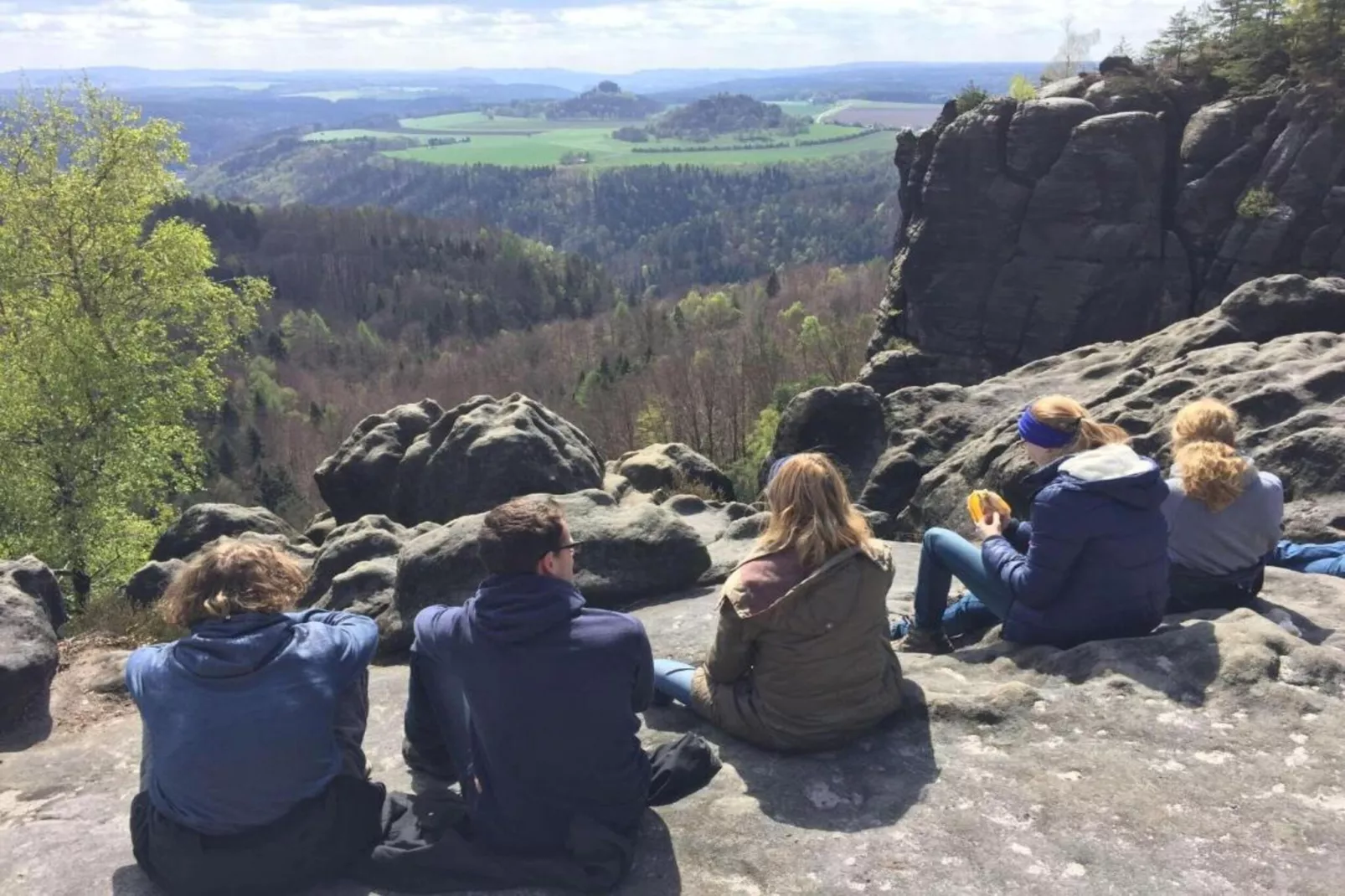 Sächsische Schweiz-Gebieden zomer 20km