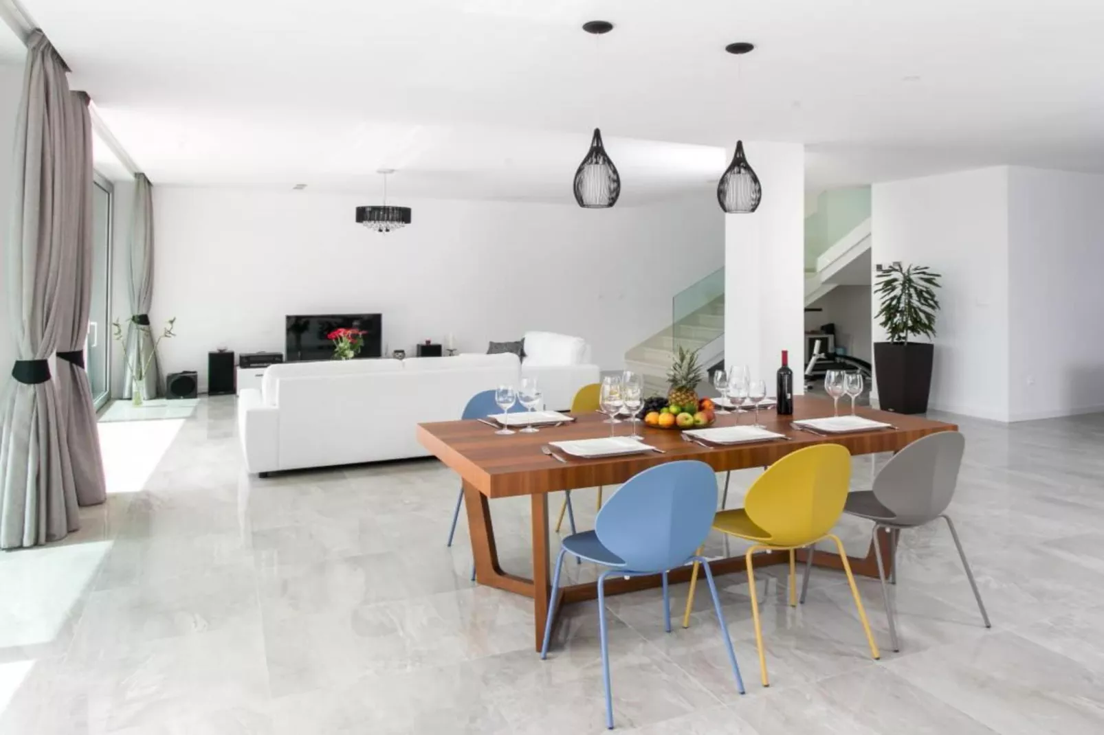 Villa Dupcic - Five-Bedroom Villa with Private Pool and Sea View-Eetkamer