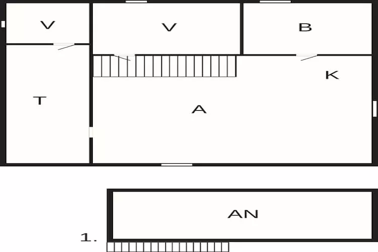 Hytte til 4 personer-Plattegrond