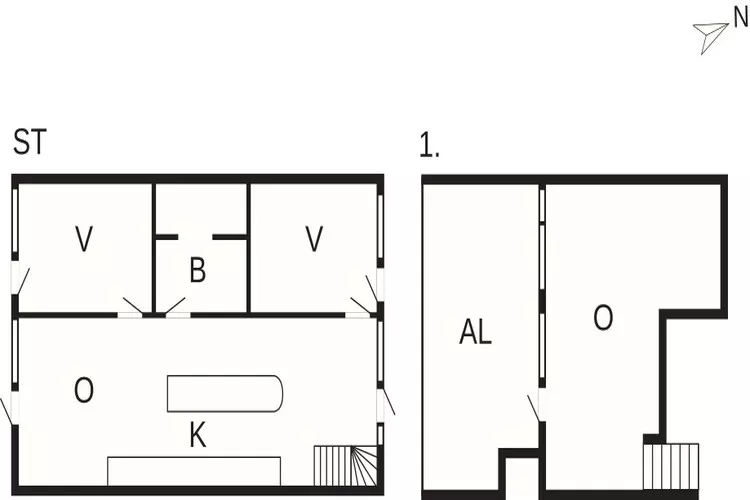 3 room-Plattegrond