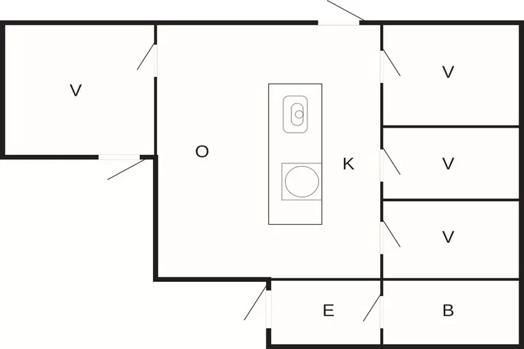 Ruime familiecottage in Kyrkesund-Plattegrond