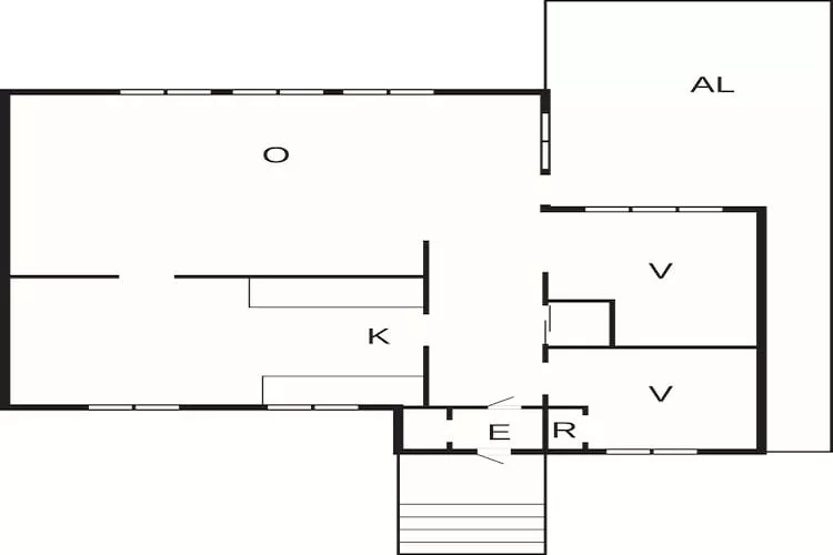 Huisje op Varmdo met uitzicht op de natuur-Plattegrond
