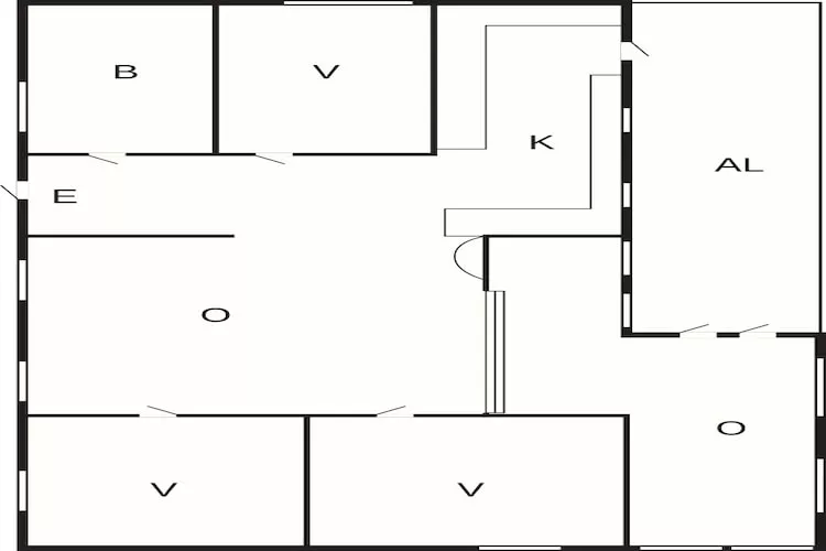 Kustwoning in buurt van het strand van Sandviken-Plattegrond