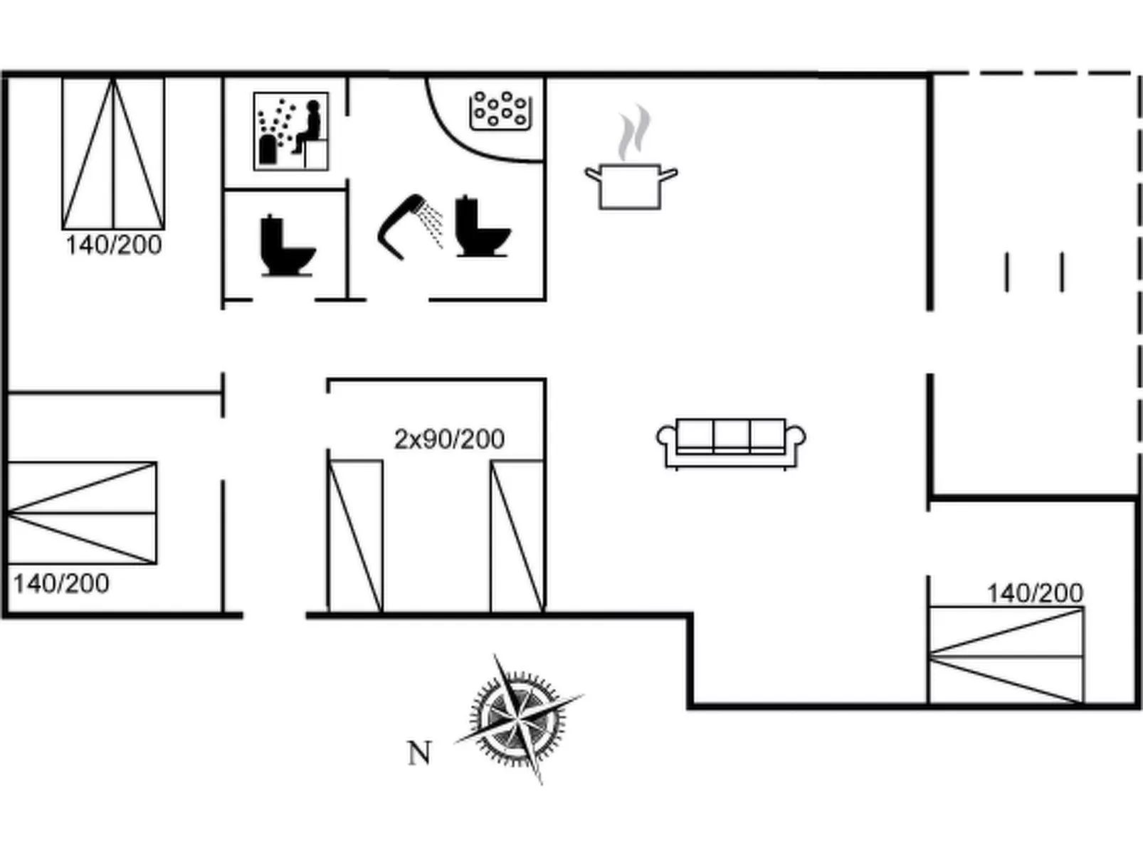 "Aksel" - 150m from the sea
