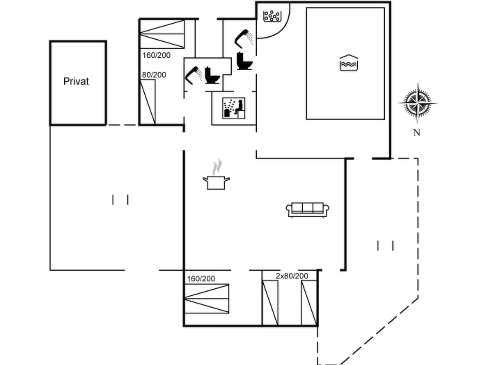 "Hermund" - 110m from the sea