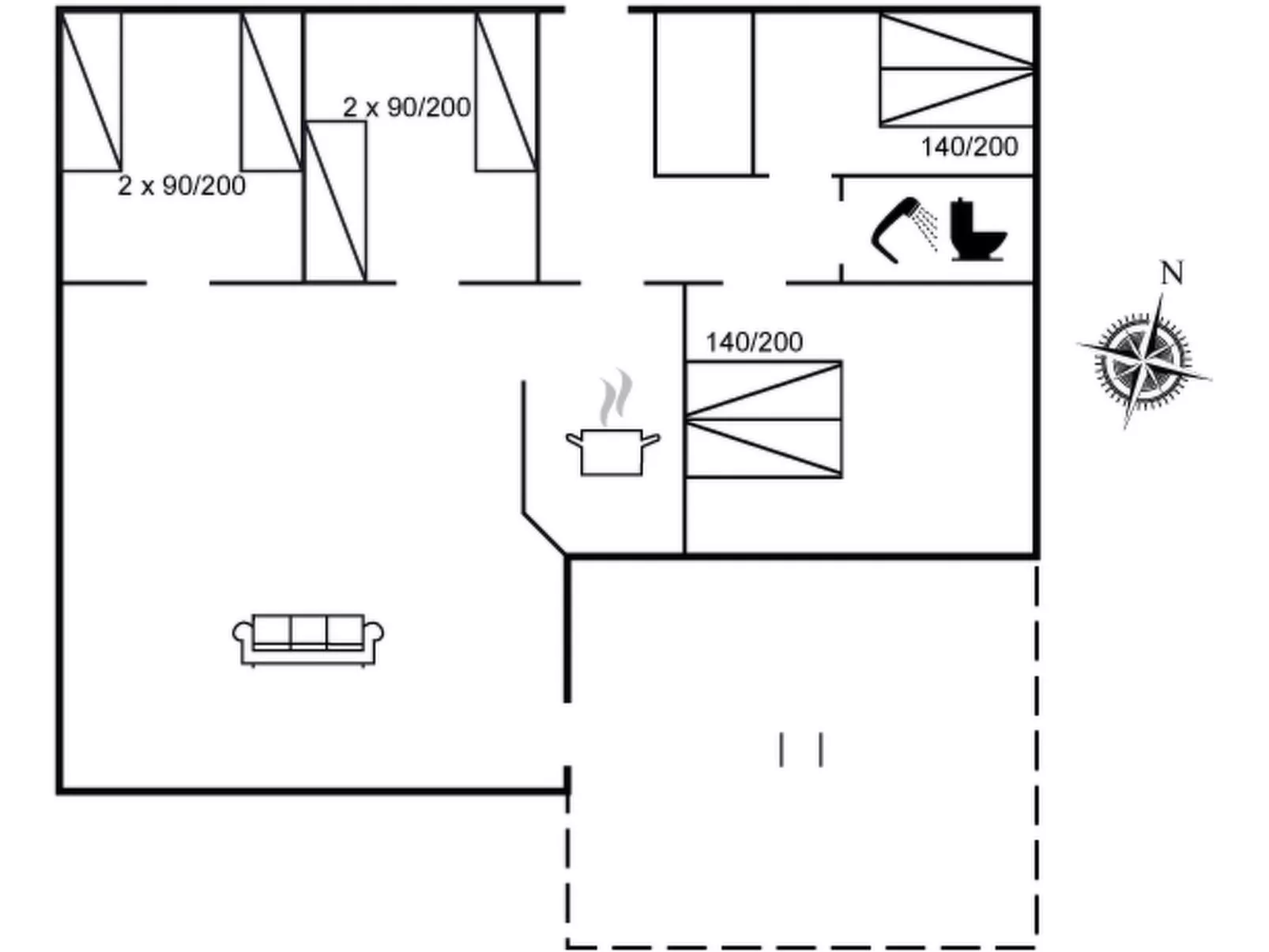 "Janes" - 400m from the sea